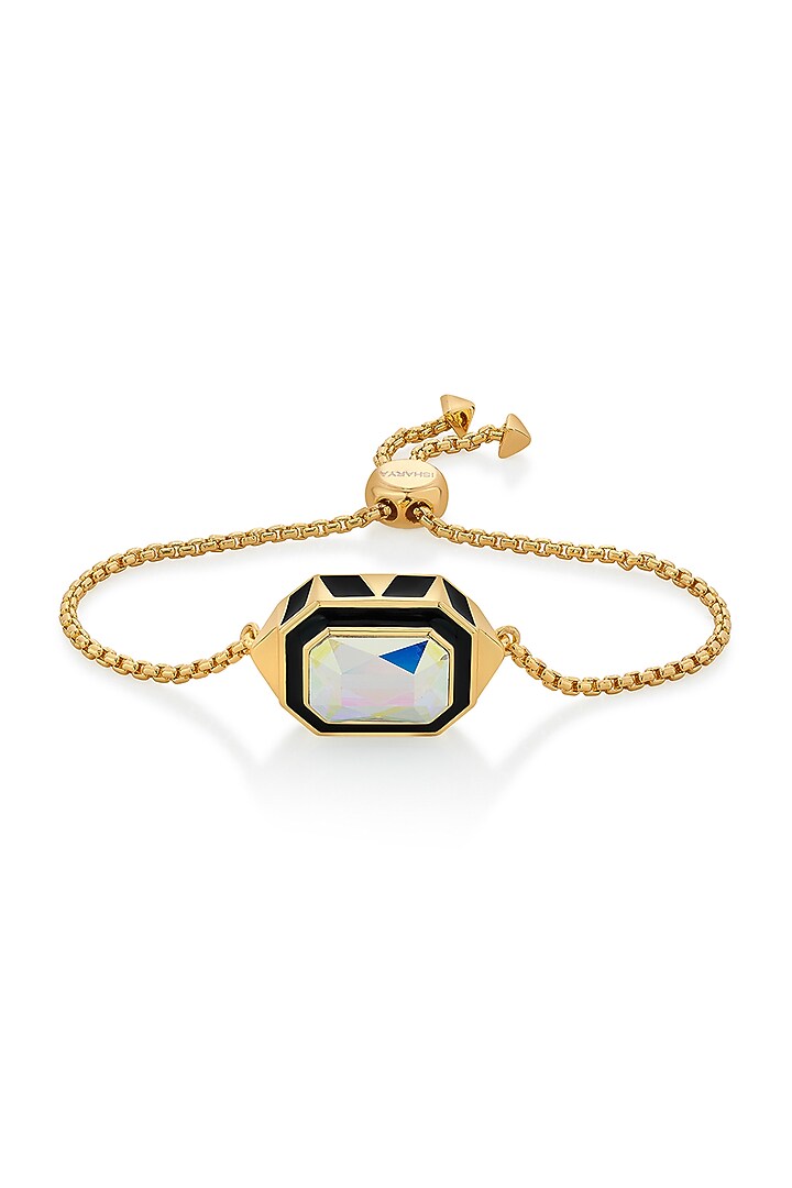 Gold Plated Black Enameled Bracelet by Isharya at Pernia's Pop Up Shop