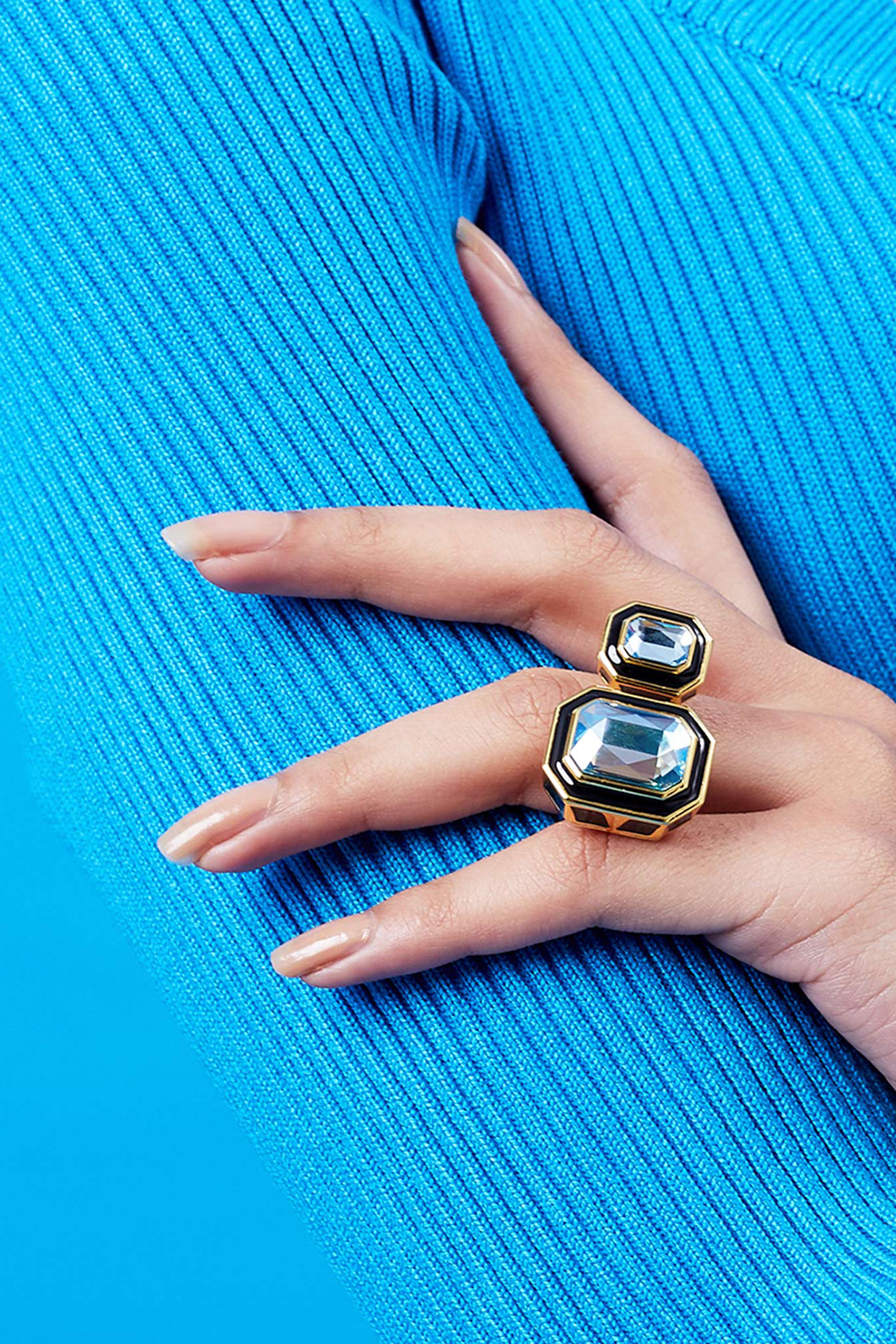 Gold Plated Enameled Ring by Isharya at Pernia's Pop Up Shop