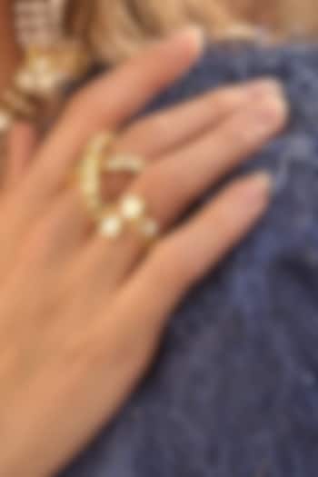 Gold Plated Mirror Ring by Isharya