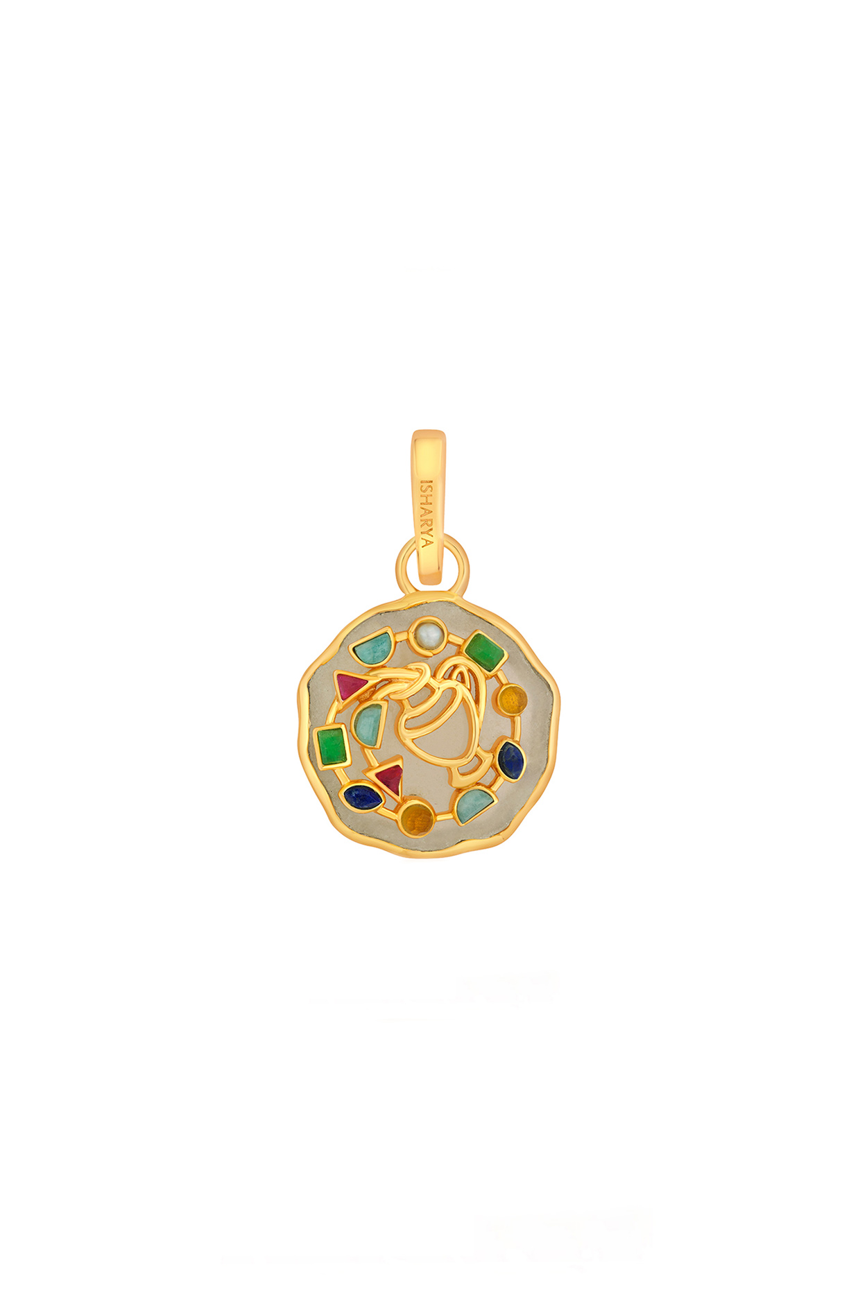 Gold Finish Aquarius Zodiac Charm by Isharya at Pernia's Pop Up Shop