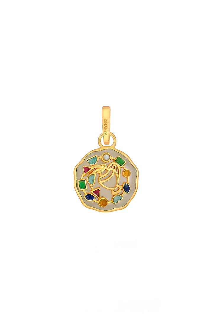 Gold Finish Aquarius Zodiac Charm by Isharya at Pernia's Pop Up Shop