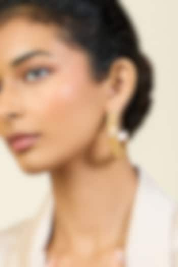 Gold Plated Mirror Statement Hoops Earrings by Isharya at Pernia's Pop Up Shop