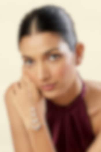 Gold Plated Mirror Work Hand Harness by Isharya at Pernia's Pop Up Shop