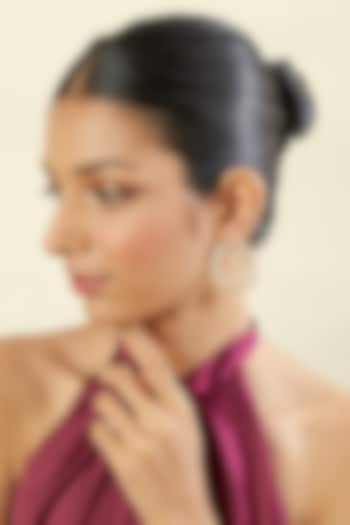 Gold Plated Crystal Zirconia & Mirror Stud Earrings by Isharya at Pernia's Pop Up Shop