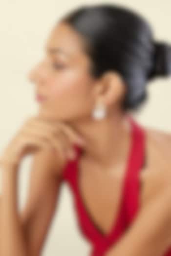 Gold Plated Mirror & Pearl Stud Earrings by Isharya at Pernia's Pop Up Shop