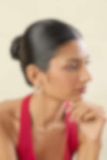 Gold Plated Hand-Cut Mirror Stud Earrings by Isharya at Pernia's Pop Up Shop