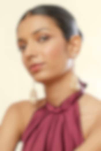 Gold Plated Hand-Cut Mirror Jhumka Earrings by Isharya at Pernia's Pop Up Shop