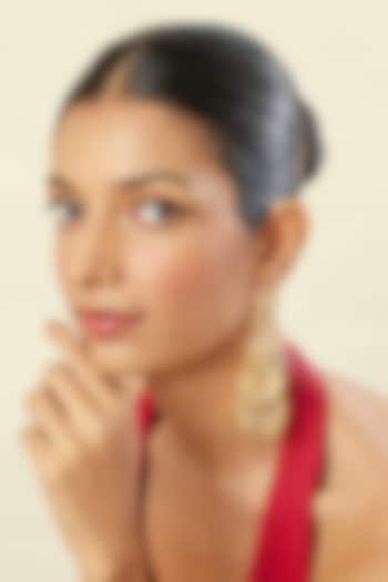 Gold Plated Mirror Dangler Earrings by Isharya at Pernia's Pop Up Shop