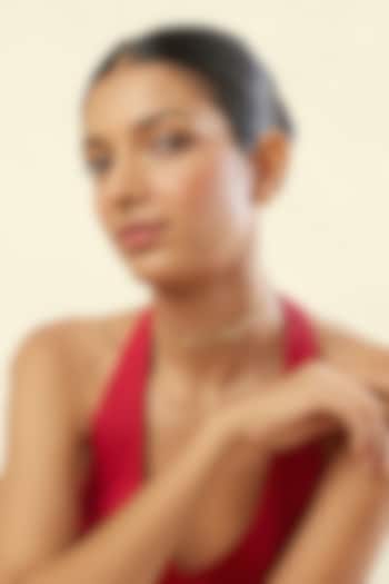 Gold Plated Hand-Cut Mirror Choker Necklace by Isharya at Pernia's Pop Up Shop