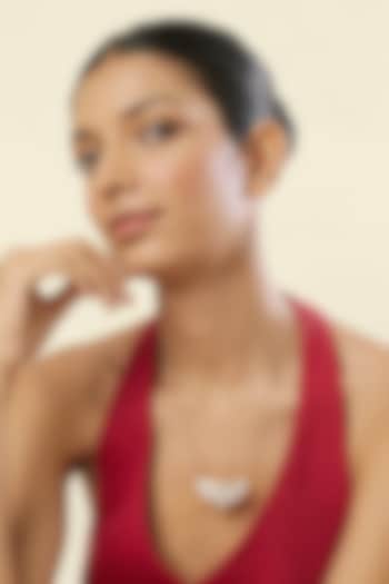 Gold Plated Hand-Cut Mirror Filigree Pendant Necklace by Isharya at Pernia's Pop Up Shop