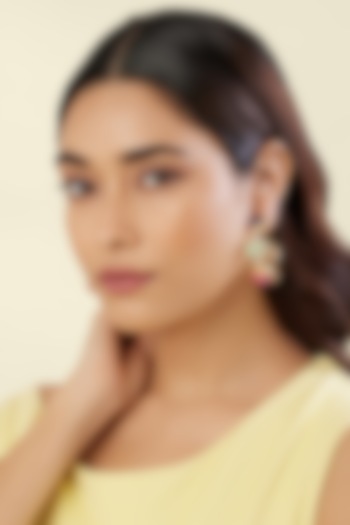 Gold Plated Multi-Colored Crystal Zircon Hoop Earrings by Isharya at Pernia's Pop Up Shop