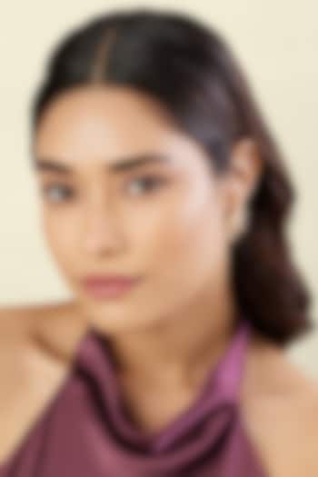 Gold Plated Crystal Zircon Stud Earrings by Isharya at Pernia's Pop Up Shop