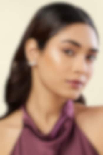 Gold Plated Crystal Zircon Stud Earrings by Isharya at Pernia's Pop Up Shop