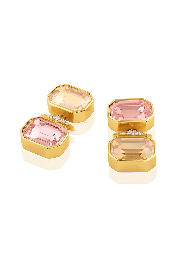 Gold Plated Crystal Zirconia Dangler Earrings by Isharya at Pernia's Pop Up Shop