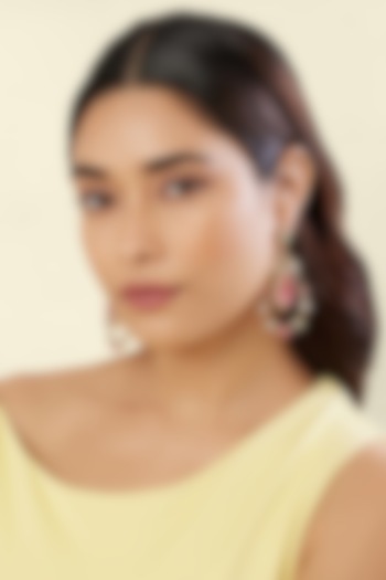 Gold Plated Multi-Colored Crystal Zirconia Dangler Earrings by Isharya at Pernia's Pop Up Shop