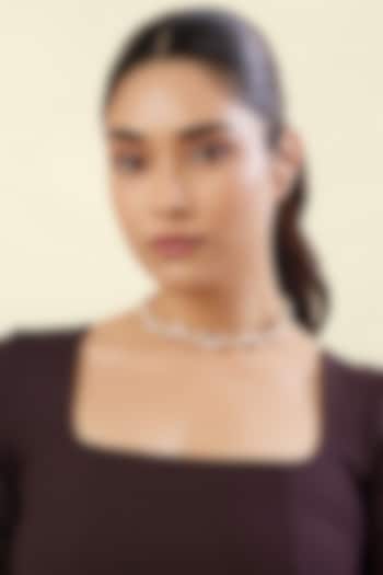 Gold Plated Crystal Zirconia Necklace by Isharya at Pernia's Pop Up Shop