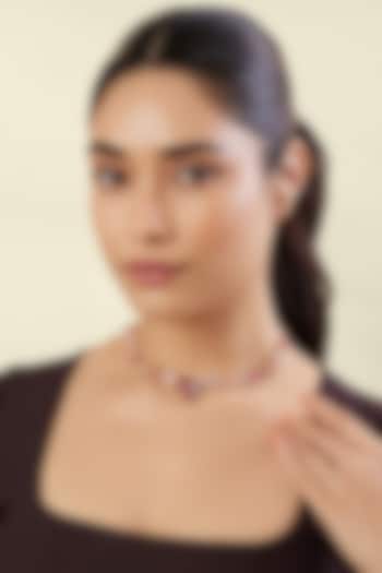 Gold Plated Multi-Colored Crystal Zirconia Necklace by Isharya at Pernia's Pop Up Shop