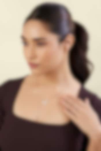 Gold Plated Crystal Zirconia Pendant Necklace by Isharya at Pernia's Pop Up Shop