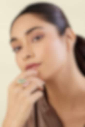 Gold Plated Multi-Colored Crystal Zirconia Ring by Isharya at Pernia's Pop Up Shop