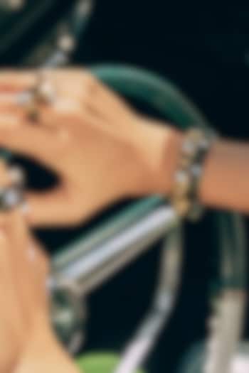 Black Rhodium Finish Abalone Bracelet by Isharya at Pernia's Pop Up Shop