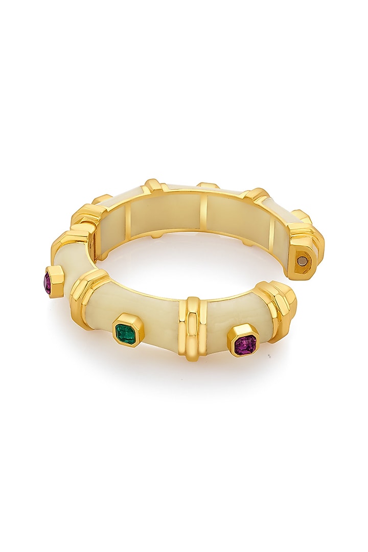 Gold Finish Resin Bangle by Isharya at Pernia's Pop Up Shop