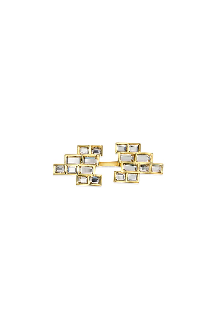 Gold Finish Mirror Ring by Isharya at Pernia's Pop Up Shop