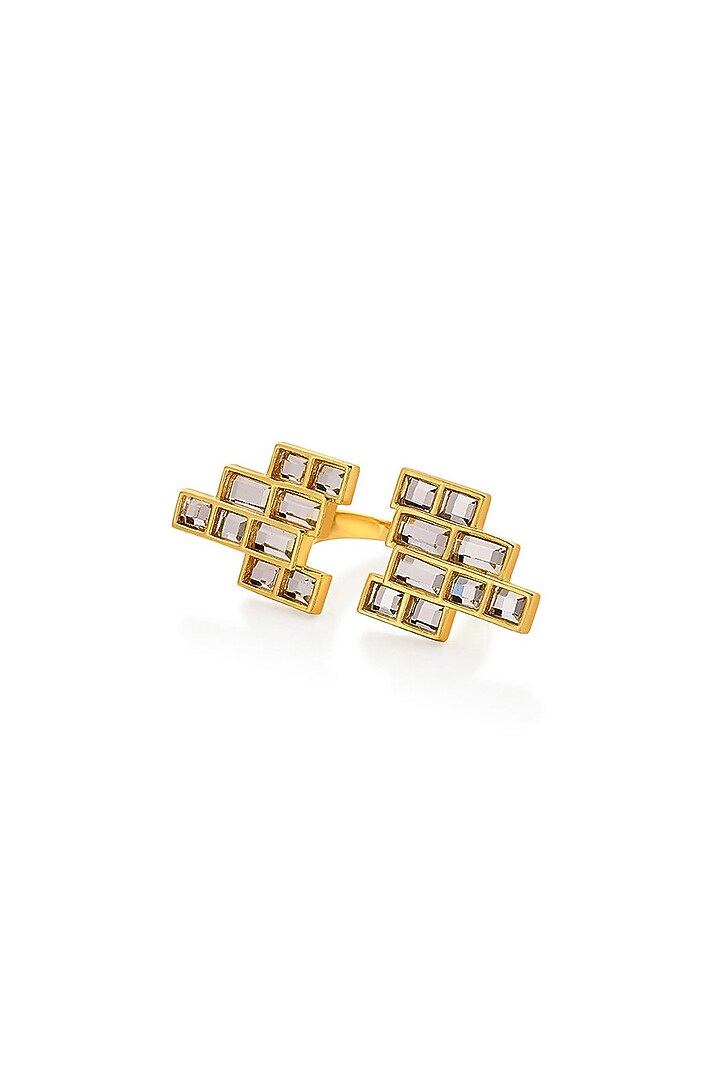 Gold Finish Mirror Ring by Isharya at Pernia's Pop Up Shop