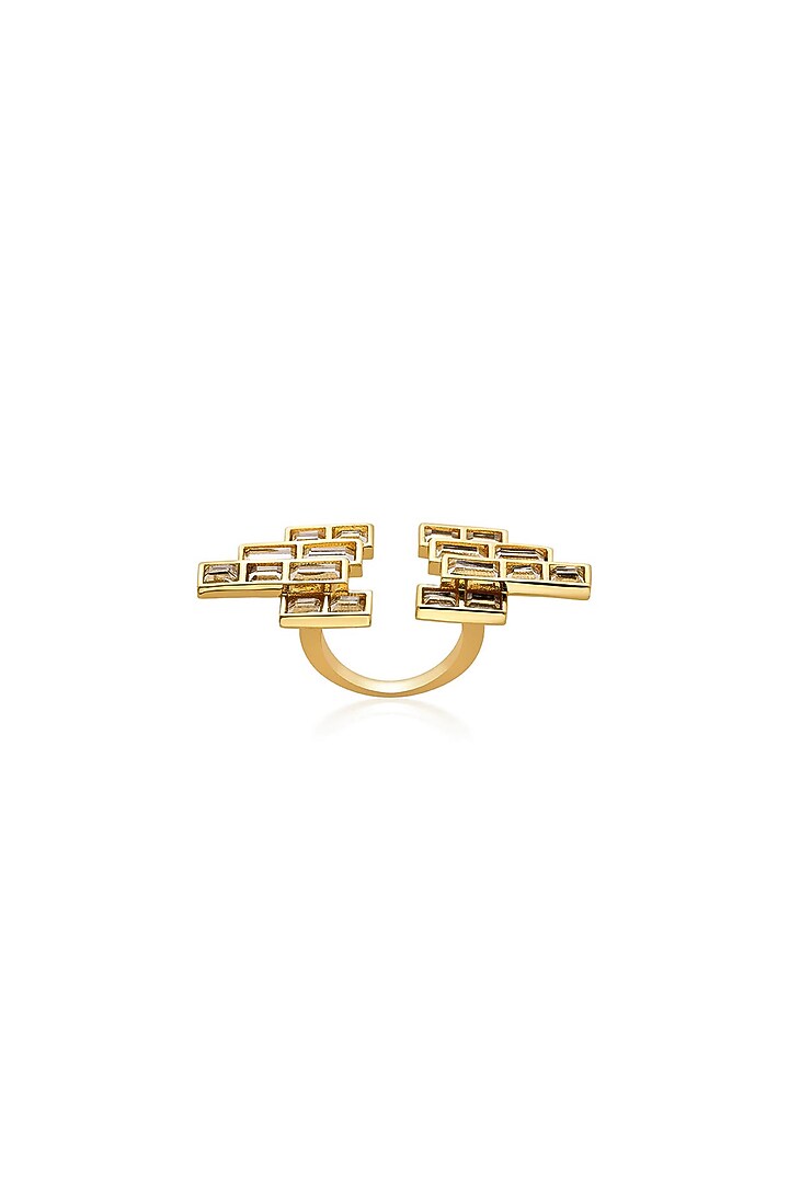Gold Finish Mirror Ring by Isharya at Pernia's Pop Up Shop