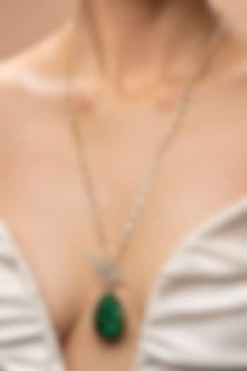 Gold Plated Mirror & Pearl Necklace by Isharya at Pernia's Pop Up Shop