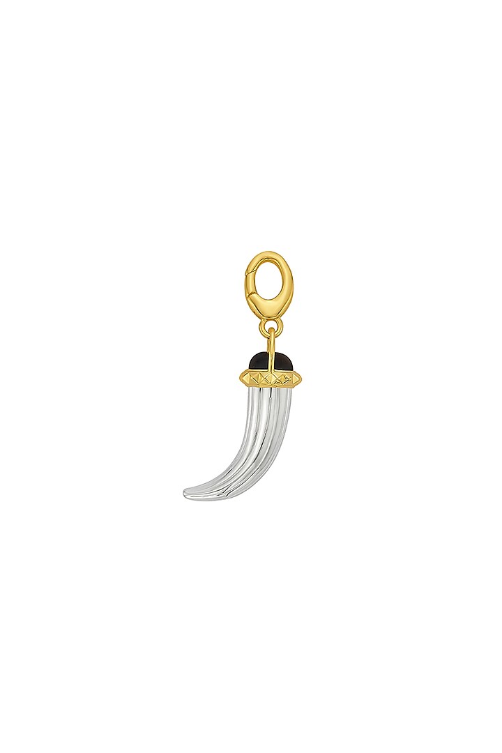 Gold Finish Tiger Eye Tusk Charm by Isharya at Pernia's Pop Up Shop