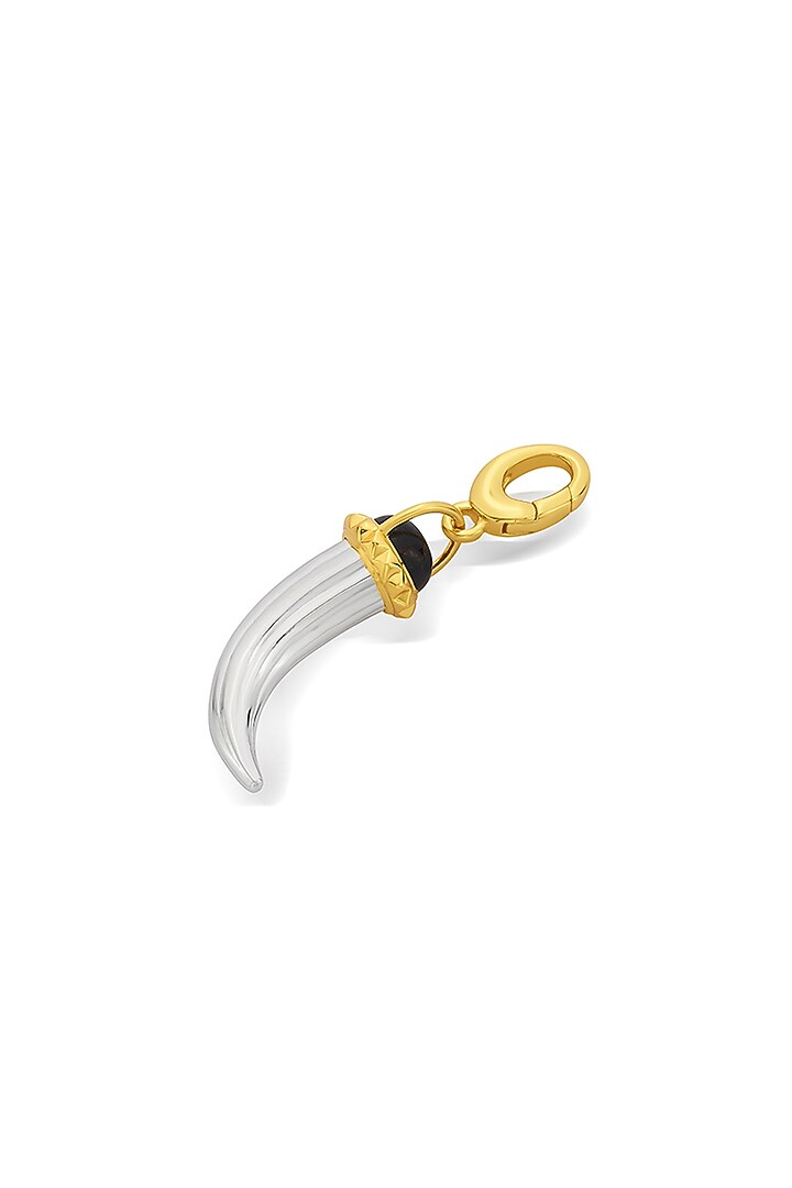Gold Finish Tiger Eye Tusk Charm by Isharya at Pernia's Pop Up Shop