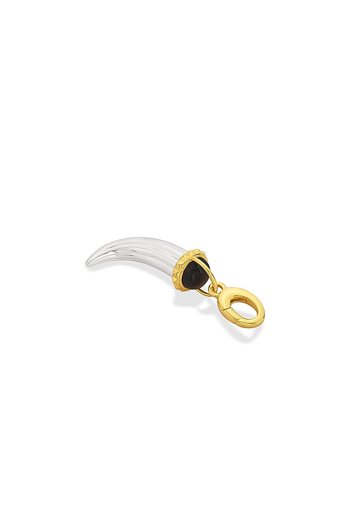 Gold Finish Tiger Eye Tusk Charm by Isharya at Pernia's Pop Up Shop