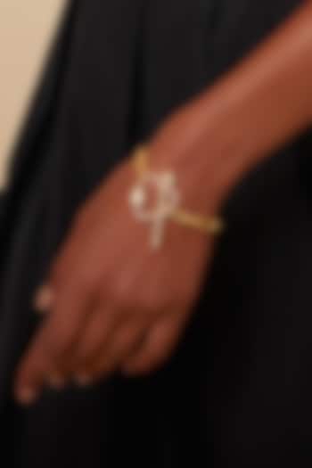 Gold Finish Heart & Arrow Link Bracelet by Isharya