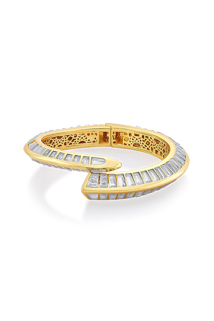 Gold Plated Mirror Snake Cuff by Isharya at Pernia's Pop Up Shop