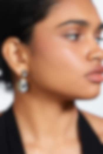 Gold Plated Crystal Bougle Octagon Drop Earrings by Isharya at Pernia's Pop Up Shop