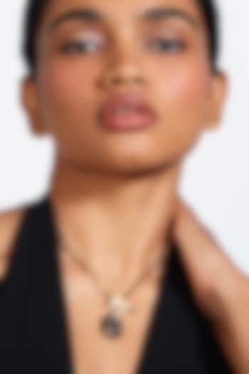 Gold Plated Crystal Toggle Pendant Necklace by Isharya at Pernia's Pop Up Shop