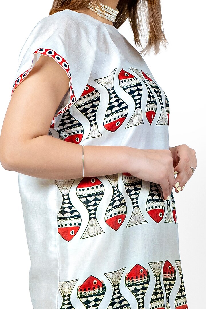 White Printed Palazzo Pant Set by Ishreen kaur at Pernia's Pop Up Shop
