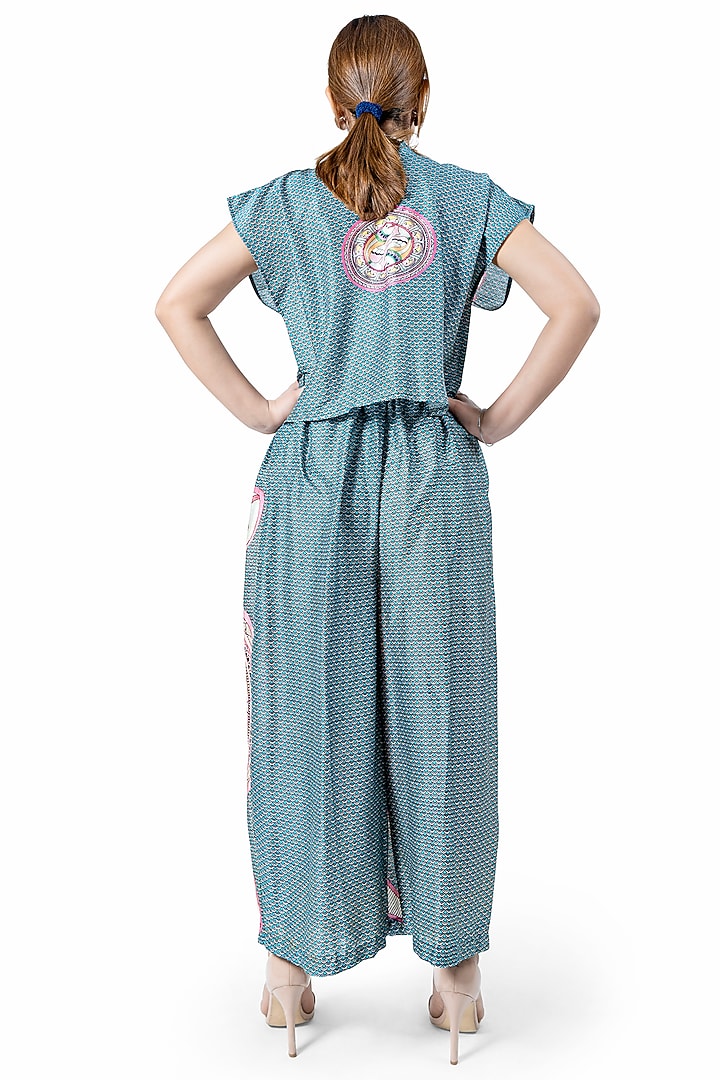 Blue Printed Co-Ord Set by Ishreen kaur at Pernia's Pop Up Shop