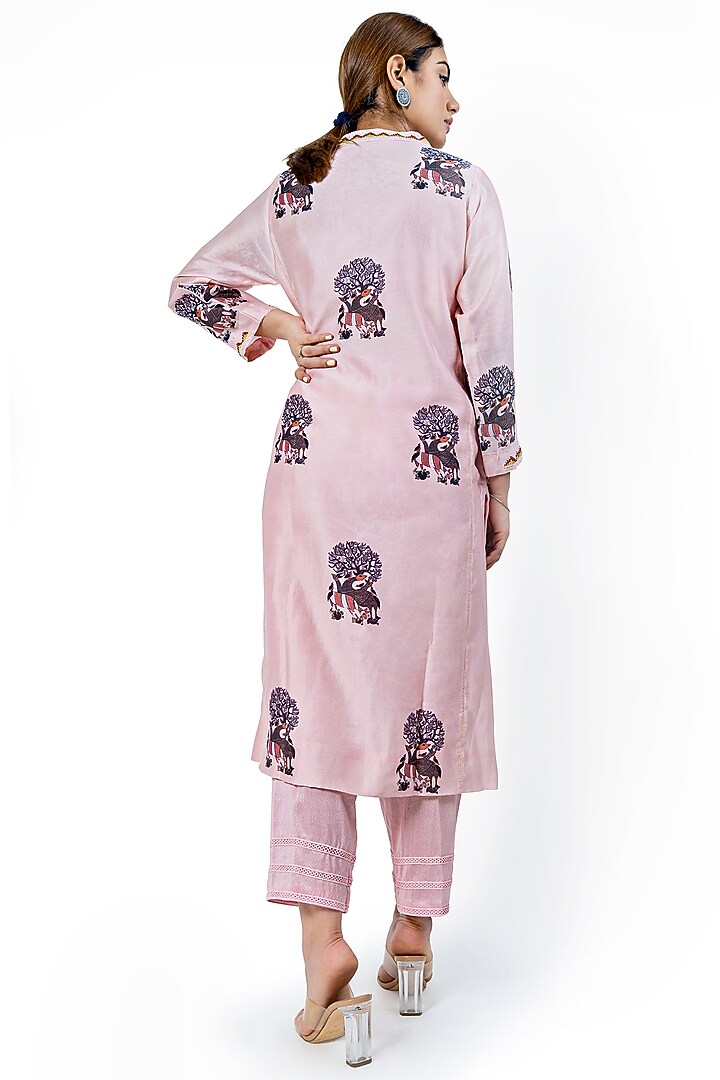 Light Pink Kalidar Kurta by Ishreen kaur at Pernia's Pop Up Shop