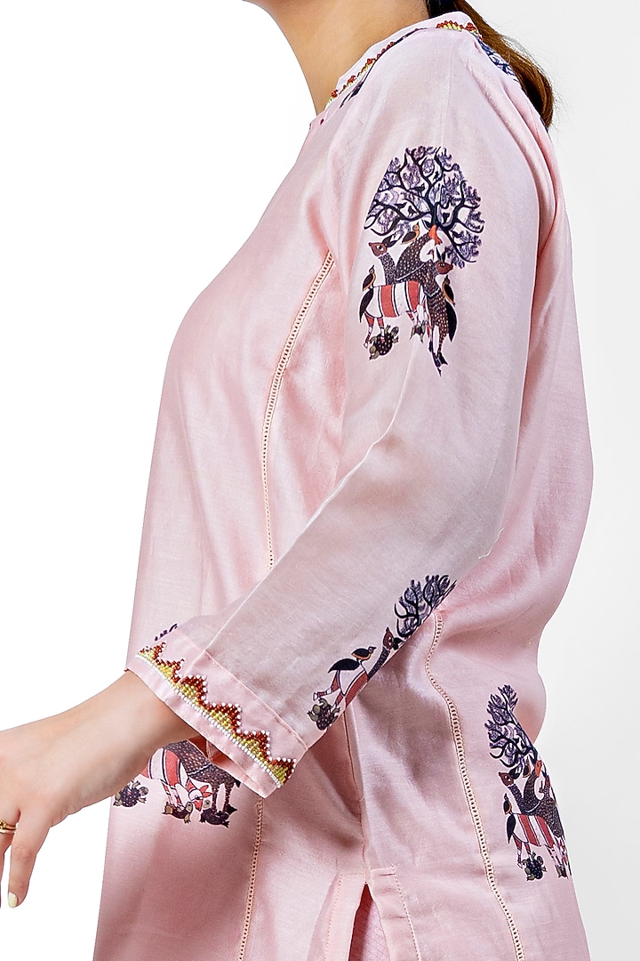 Light Pink Kalidar Kurta by Ishreen kaur at Pernia's Pop Up Shop
