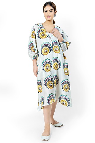 Off White A-Line Shirt Dress by Ishreen kaur