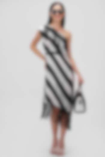 Black & White One-Shoulder Dress by Ishreen kaur