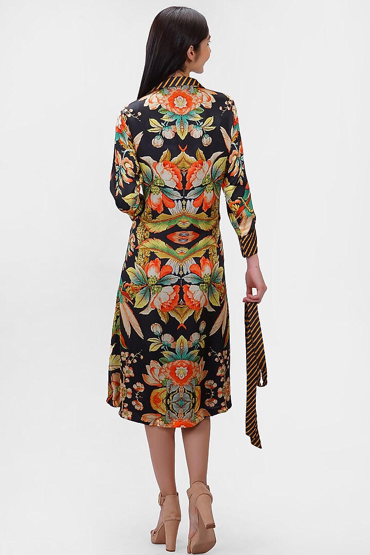 Multi-Colored Floral Jacket Summer Dress by Ishreen kaur at Pernia's Pop Up Shop
