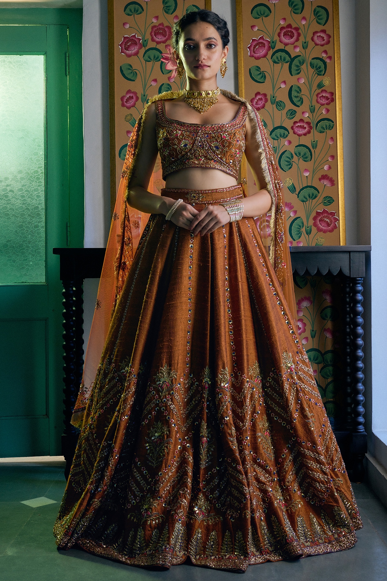 Two Color Soft Net Ruffle Style Lehenga Choli for Party Wear, Modern  Bridesmaids Lehenga With Sequence Work Ready to Wear for Online - Etsy
