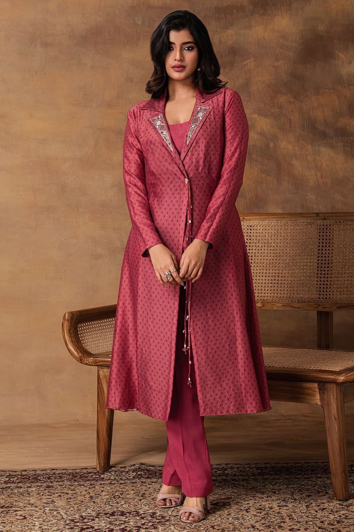 long kurti with jacket