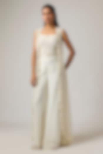 Ivory Net Jacket Set by ISTYA at Pernia's Pop Up Shop