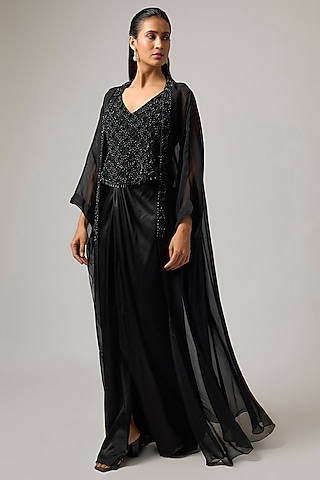 black shrug for dress Mimi Disco Sequins Black / S Vintage evening dress shrug Black Dress & Shrug Set