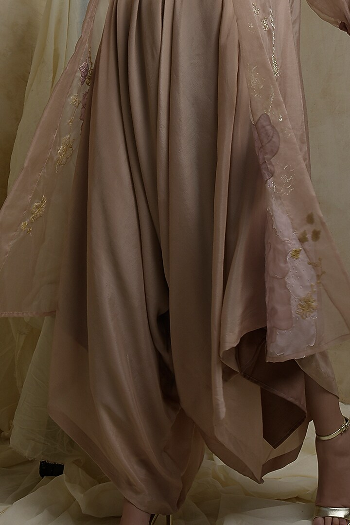 Champagne Jumpsuit With Embroidered Jacket by Itara An Another at Pernia's Pop Up Shop
