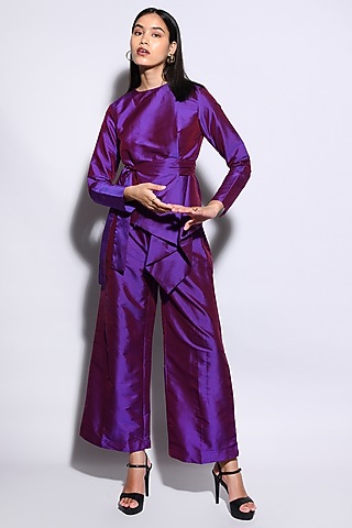 Purple Silk Co-Ord Set by Itara An Another