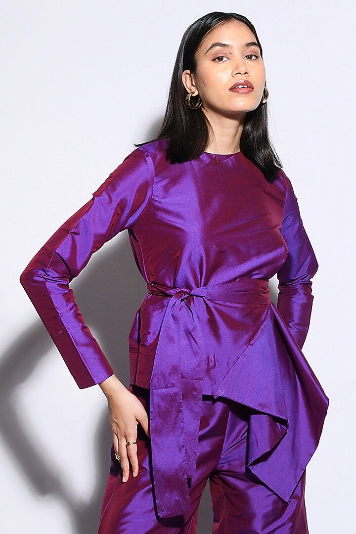 Purple Silk Co-Ord Set by Itara An Another at Pernia's Pop Up Shop